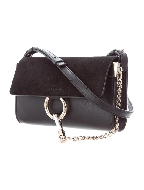 chloe faye mini suede crossbody bag